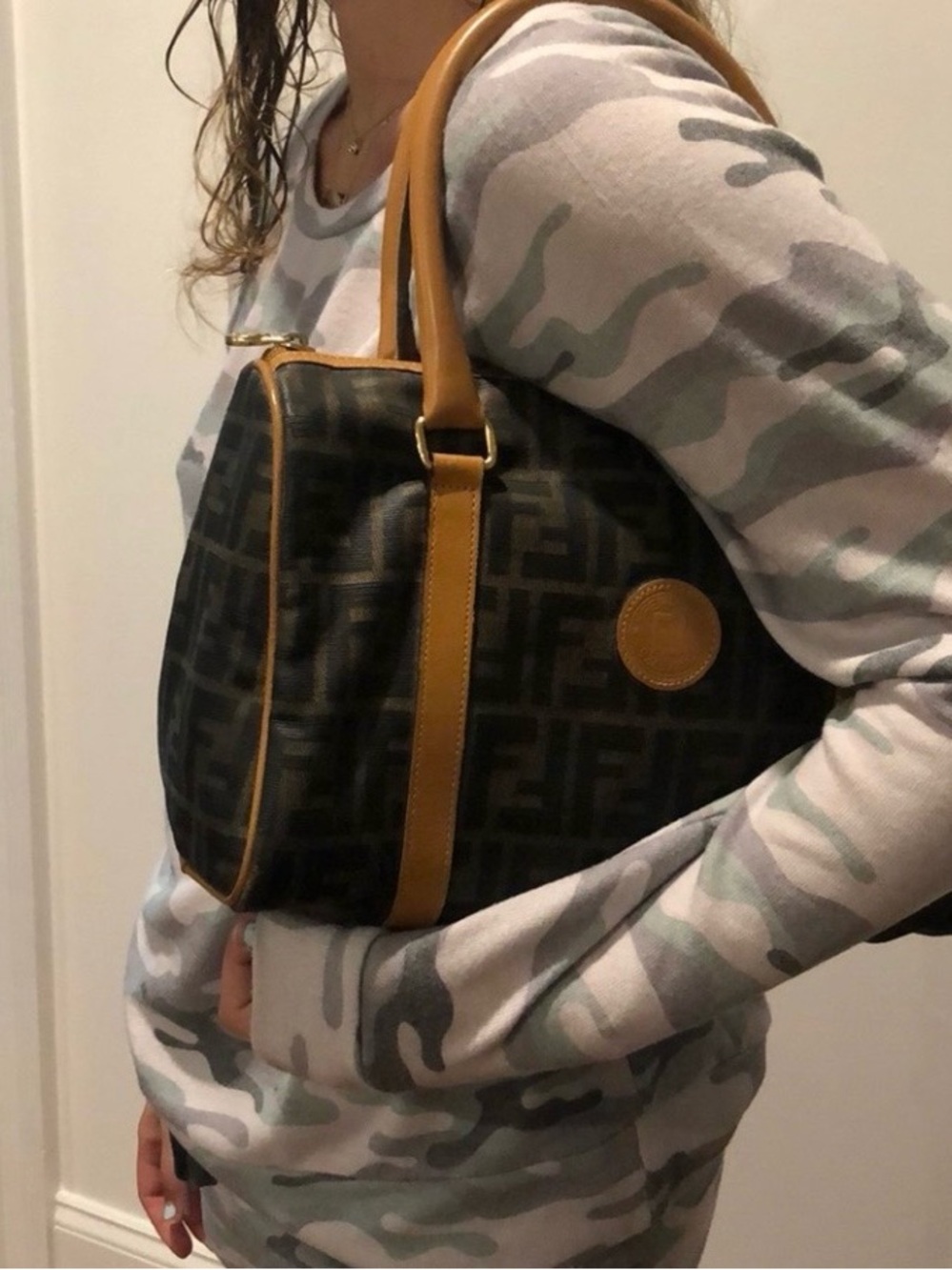 FENDI Roma Italy 1925 brown bag - Picture 5 of 6
